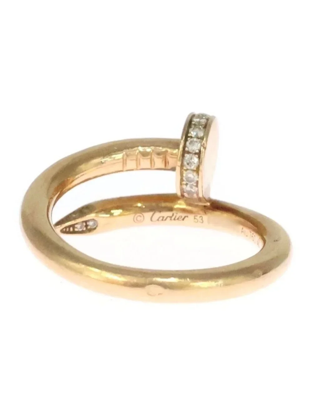 Cartier Juste un Clou Diamond Ring 750 18k Pink Gold